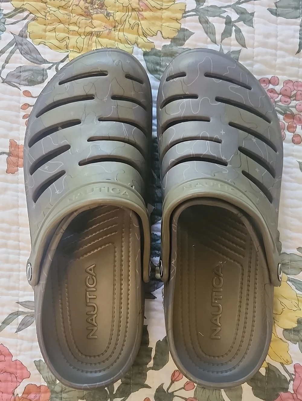 NEW Nautica River Edge Camouflage Slip on Water Clog Shoes Men 11